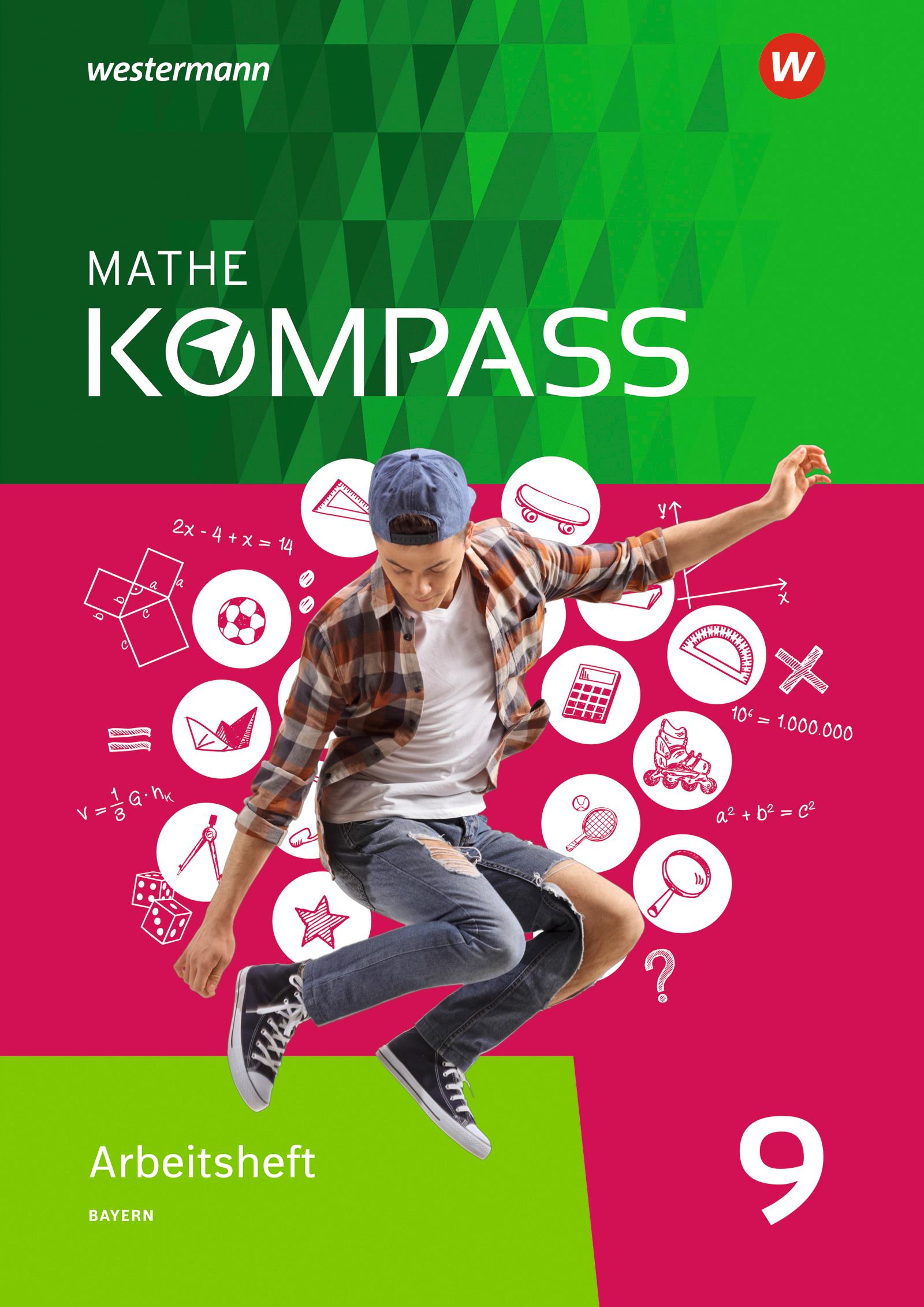 Vorderes Coverbild Mathe Kompass 9. Arbeitsheft mit Lösungen. Für Bayern