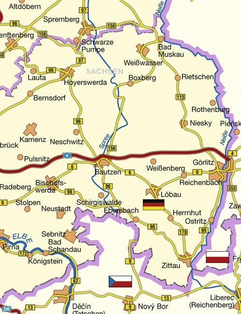 Beispielinhalt (Bild) Oberlausitz 1 : 120 000