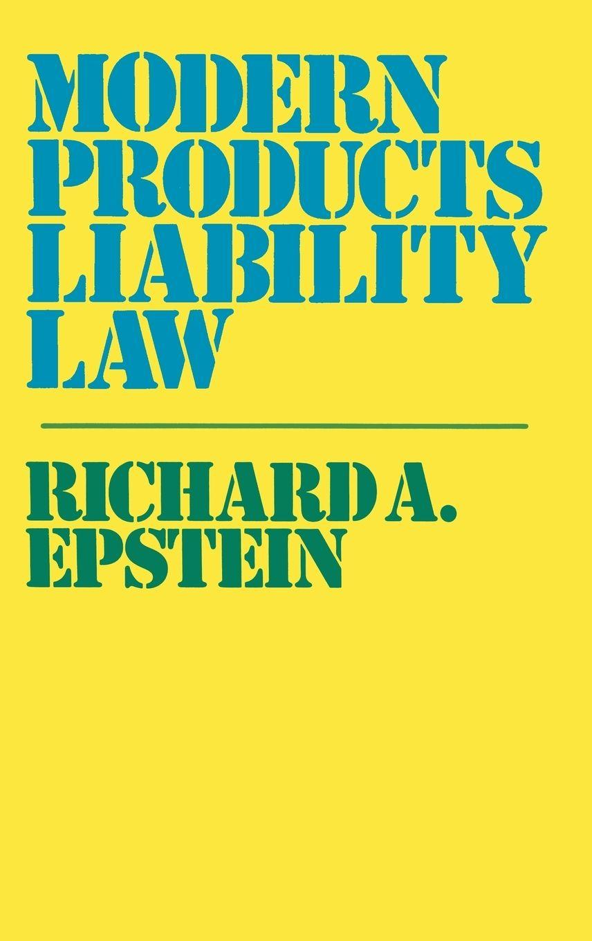 Vorderes Coverbild Modern Products Liability Law.