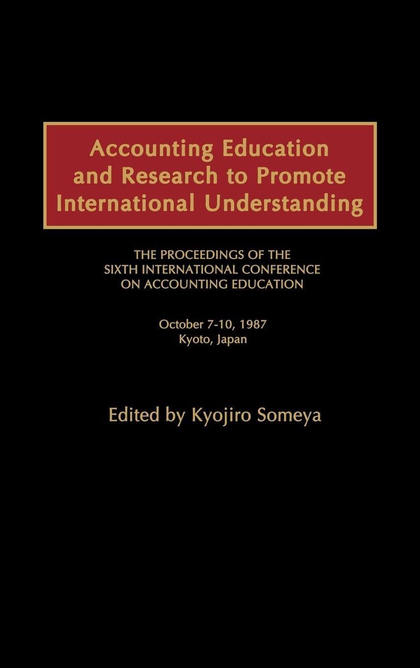 Vorderes Coverbild Accounting Education and Research to Promote International Understanding