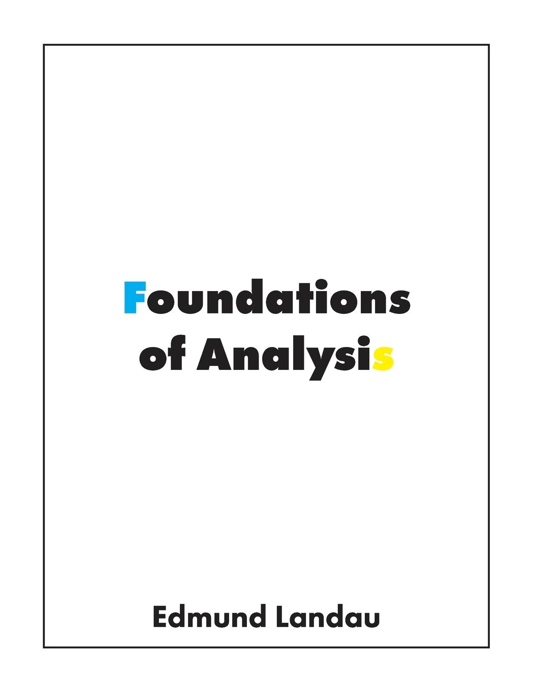 Vorderes Coverbild Foundations of Analysis