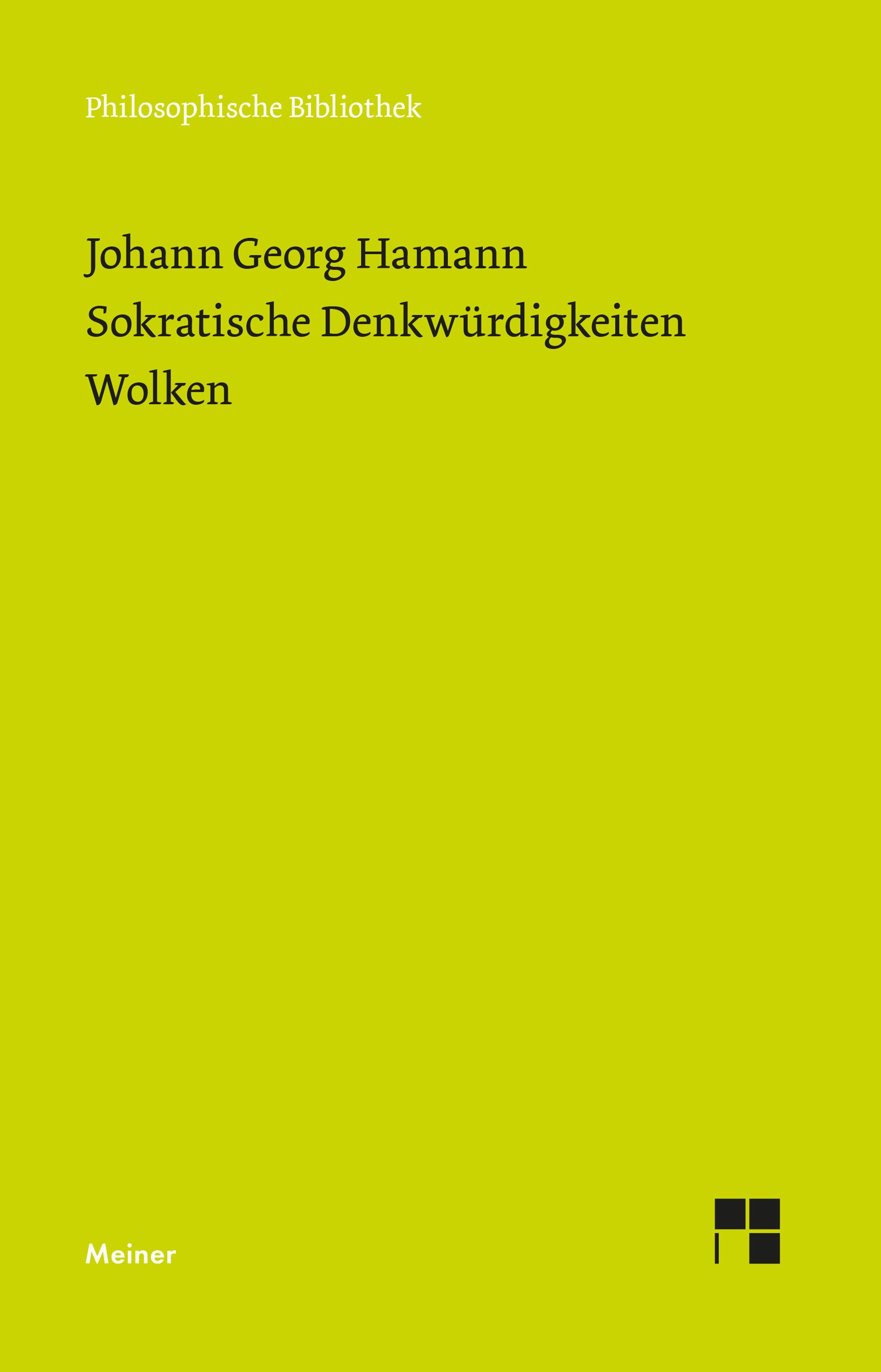 Vorderes Coverbild Sokratische Denkwürdigkeiten. Wolken