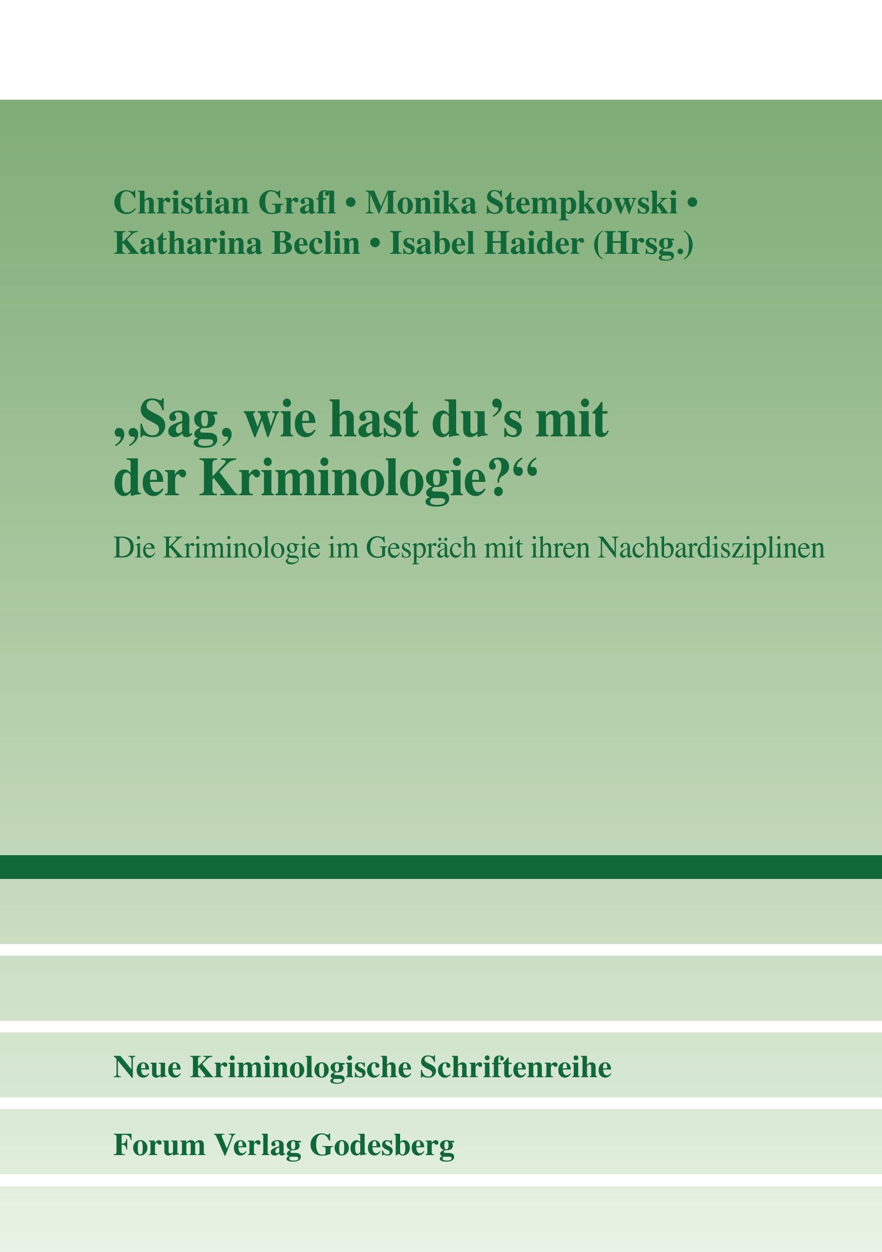 Vorderes Coverbild Sag, wie hast du's mit der Kriminologie?