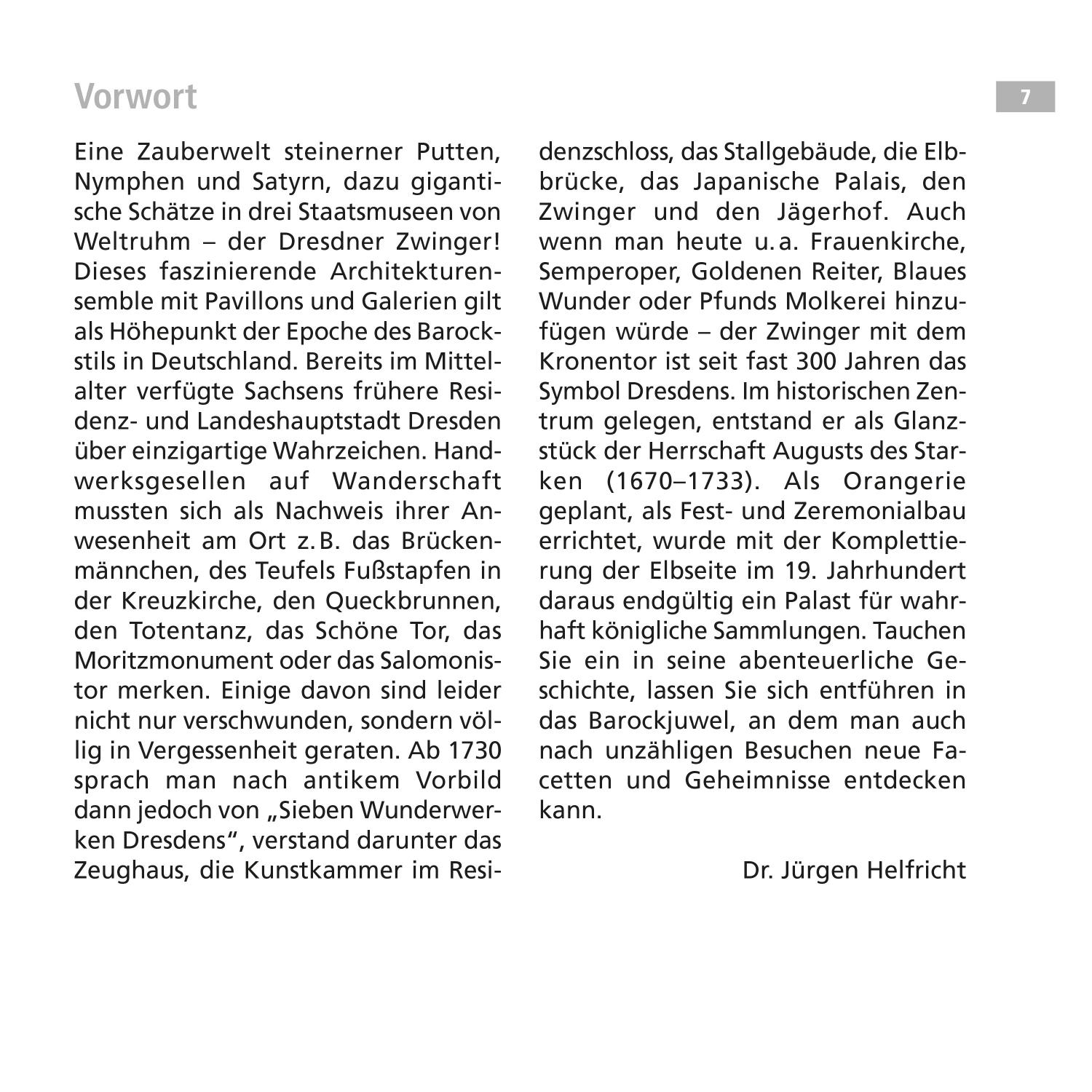 Beispielinhalt (Bild) Der Dresdner Zwinger