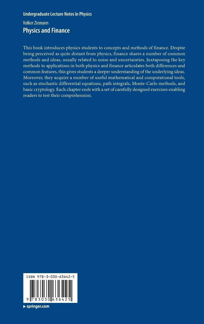 Rückseitencover Physics and Finance