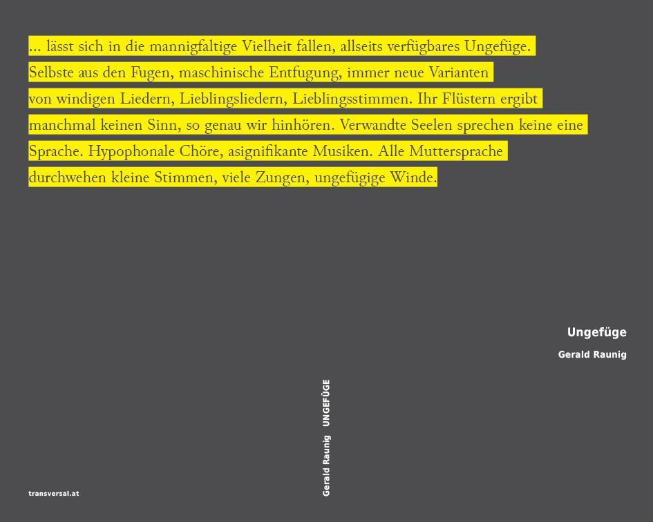 Vorderes Coverbild Ungefüge