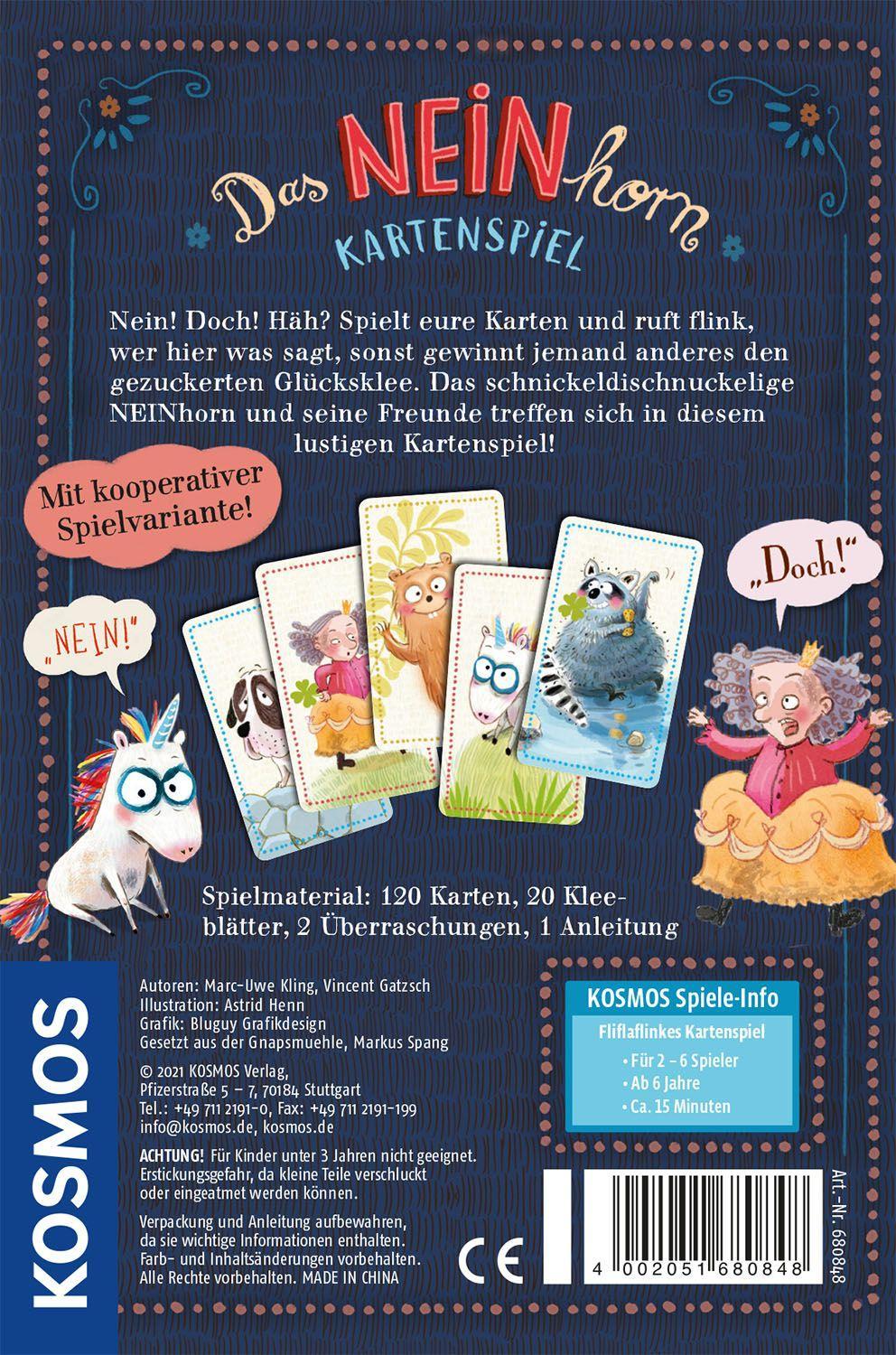 Beispielinhalt (Bild) Das NEINhorn - Kartenspiel
