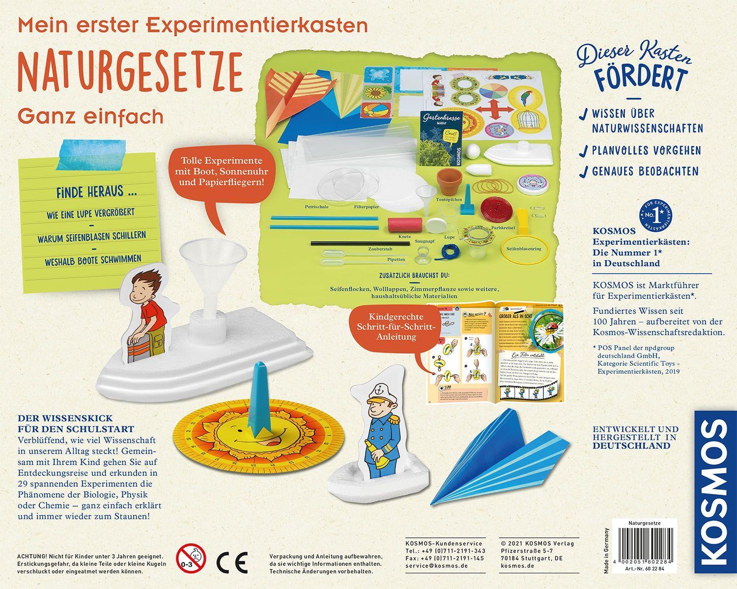 Beispielinhalt (Bild) Mein erster Experimentierkasten Naturgesetze