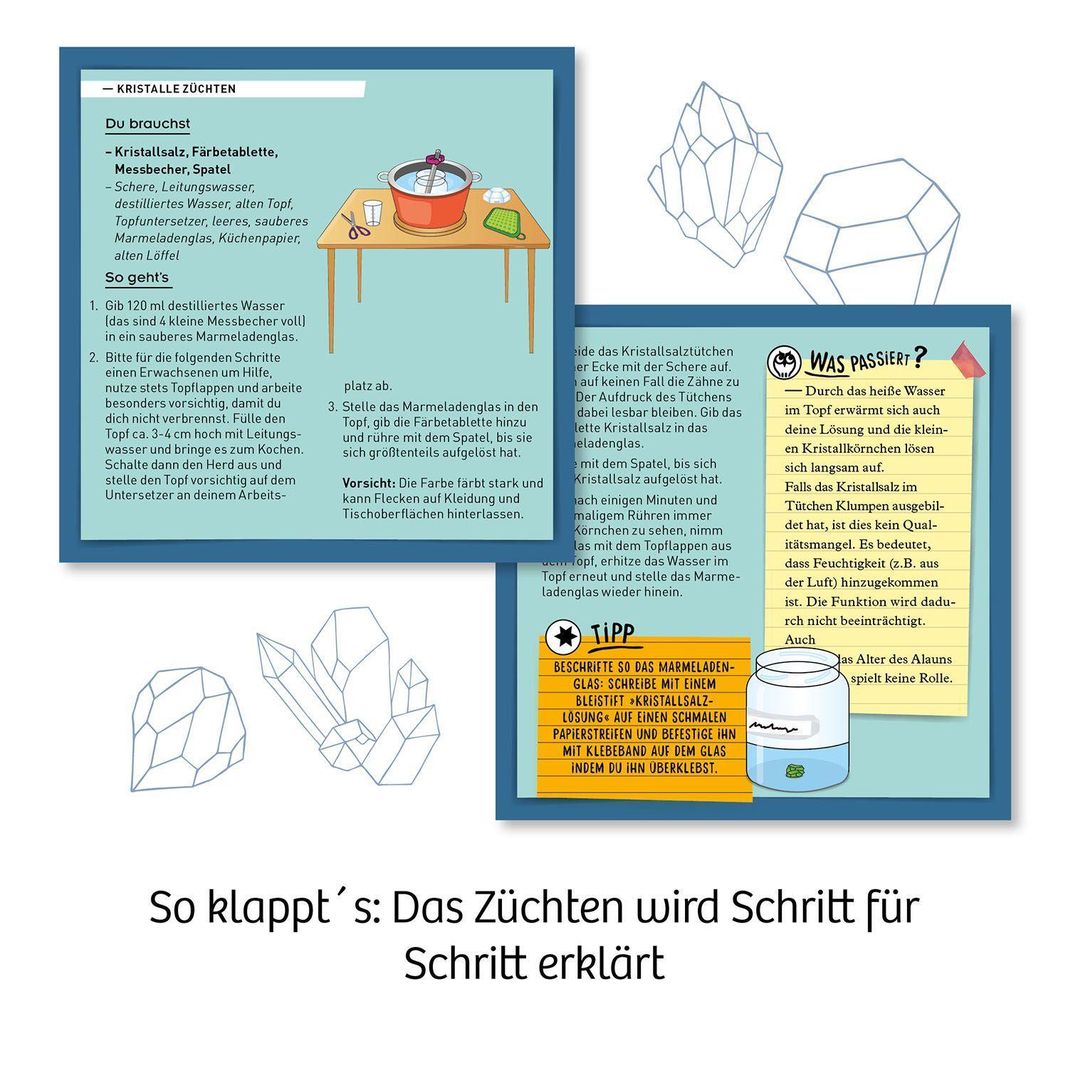 Beispielinhalt (Bild) Rote Kristalle selbst züchten