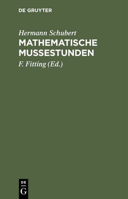 Vorderes Coverbild Mathematische Mußestunden
