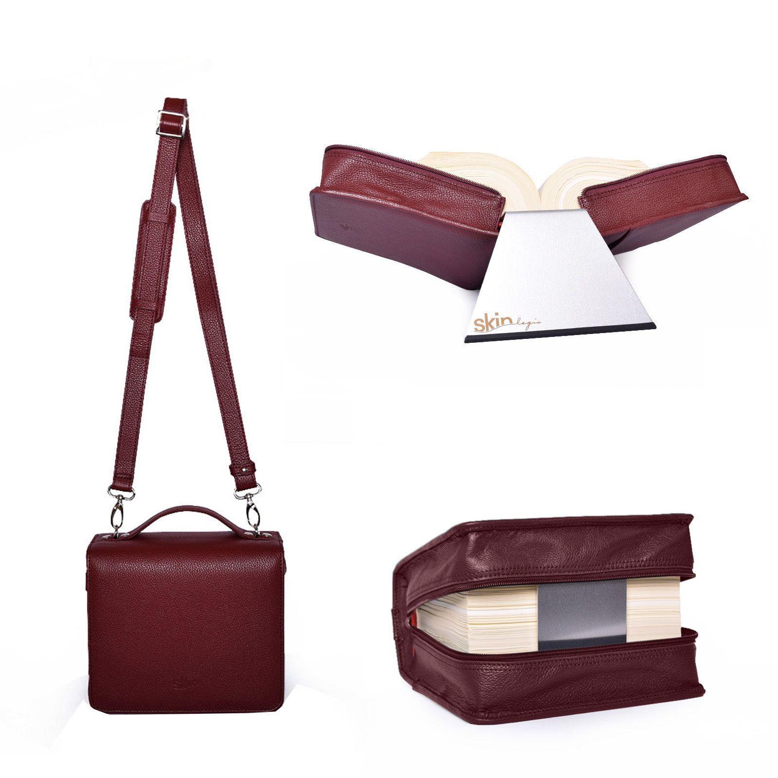 Vorderes Coverbild SKIN Tasche PUR Gr. L (Sartorius) kastanien-rot / mit Tragegurt & Buchstütze