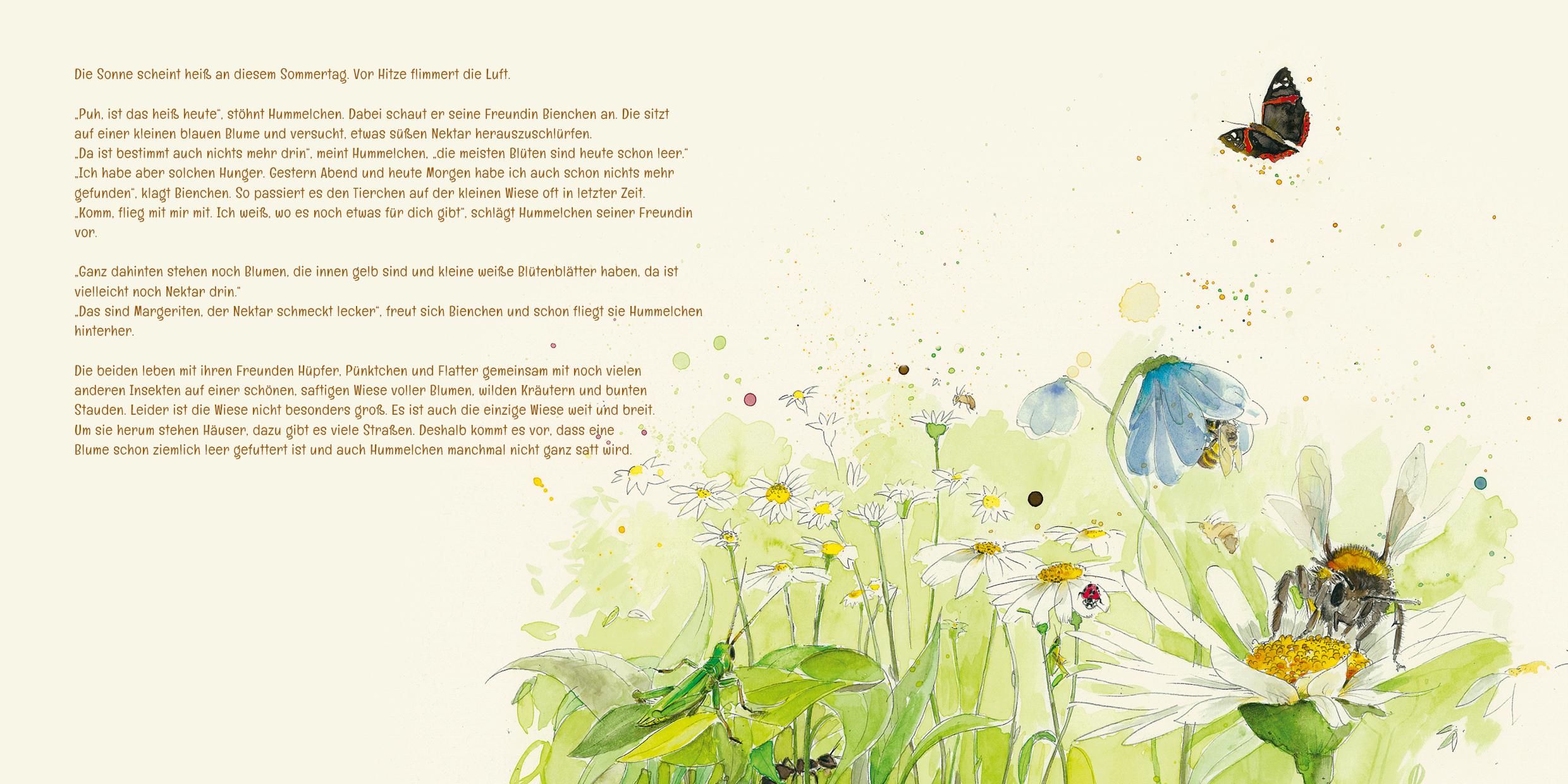 Beispielinhalt (Bild) Hummelchen in Not