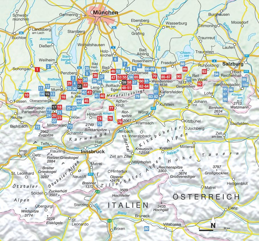 Beispielinhalt (Bild) 100 Bergtouren für Langschläfer Bayerische Voralpen