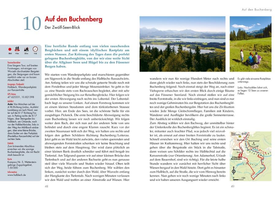 Beispielinhalt (Bild) 100 Bergtouren für Langschläfer Bayerische Voralpen