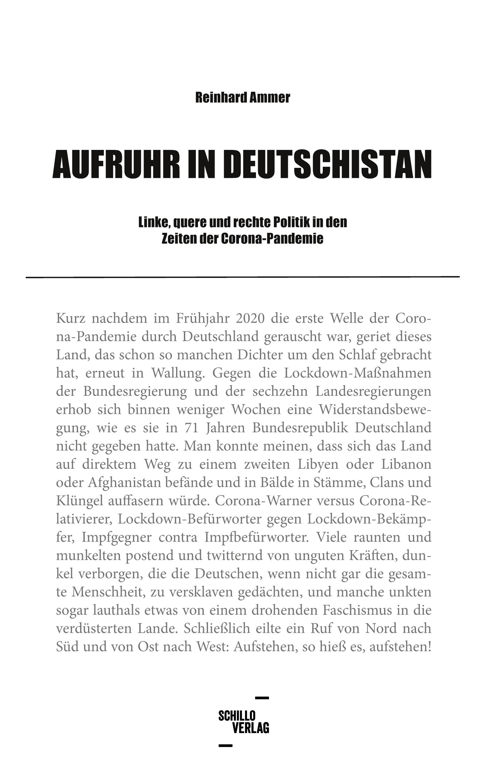 Vorderes Coverbild Aufruhr in Deutschistan