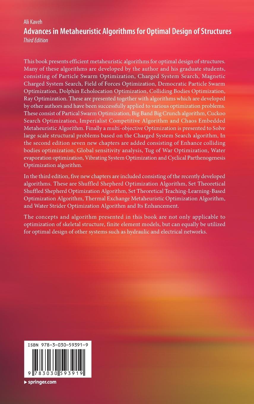 Rückseitencover Advances in Metaheuristic Algorithms for Optimal Design of Structures