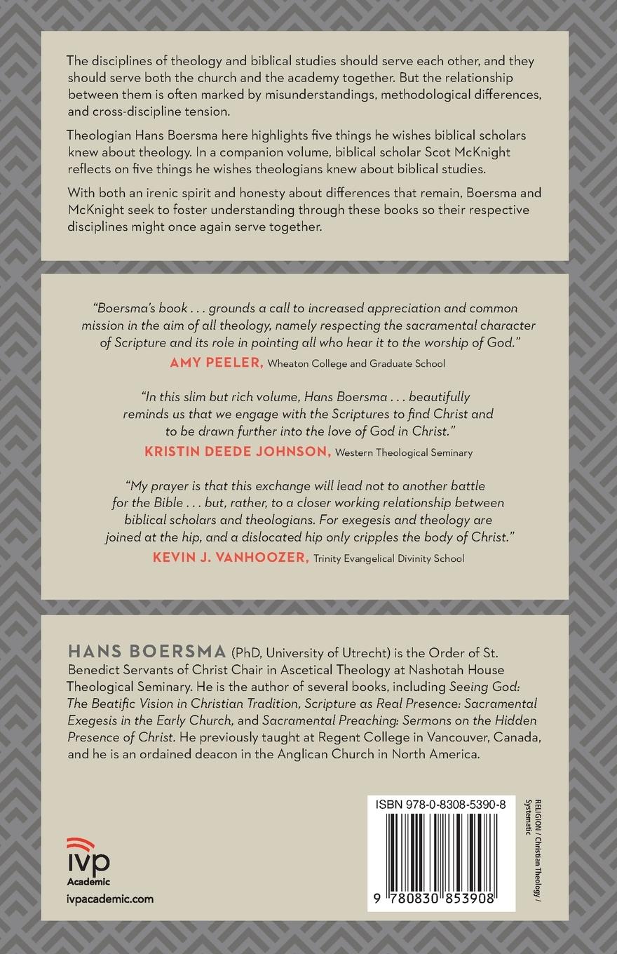 Rückseitencover Five Things Theologians Wish Biblical Scholars Knew