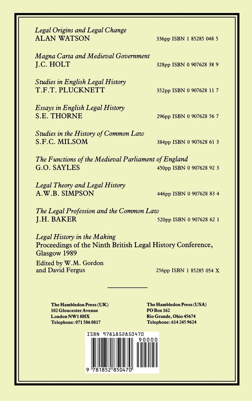 Rückseitencover Studies in Roman Private Law