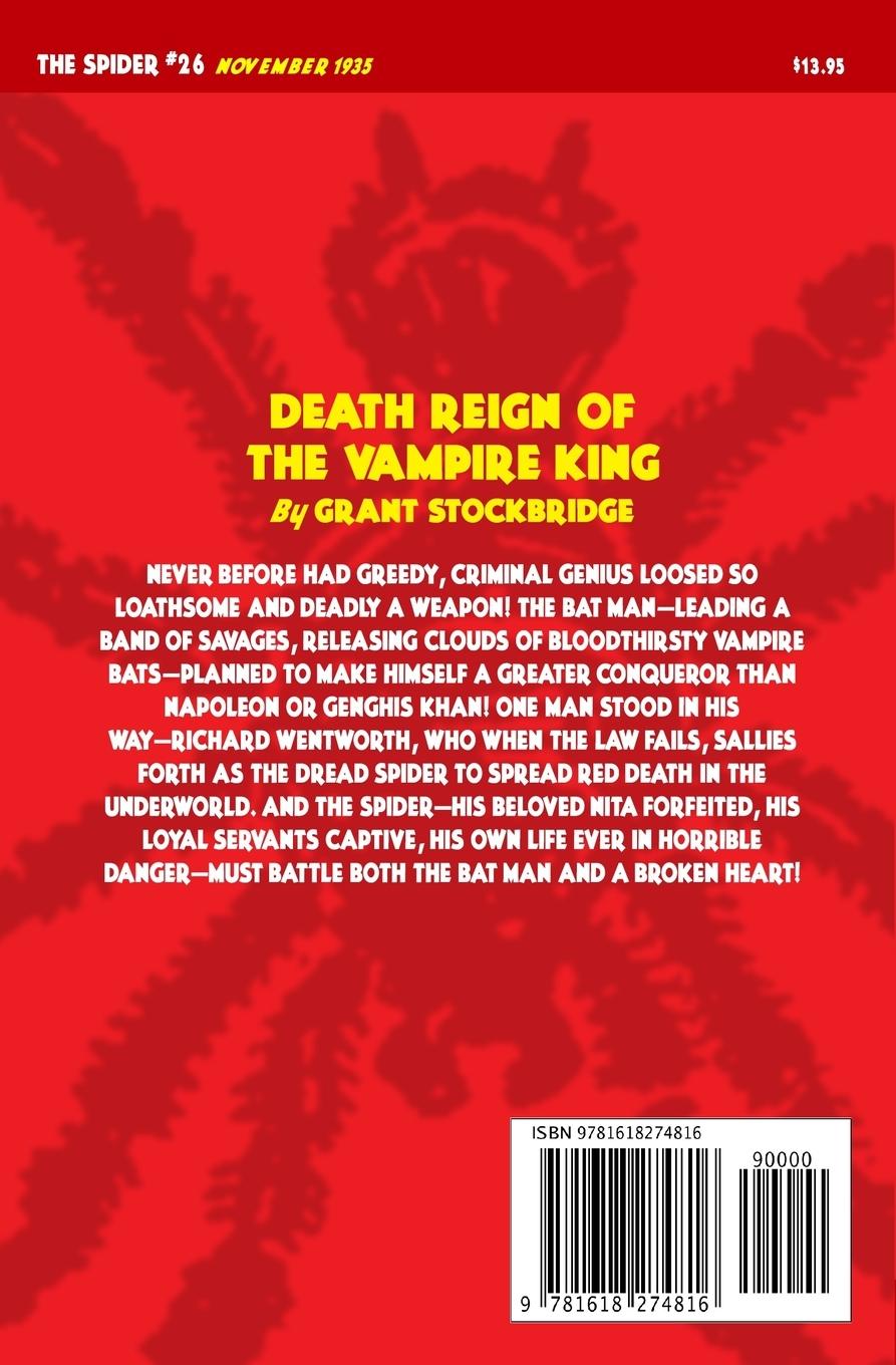 Rückseitencover The Spider #26: Death Reign of the Vampire King