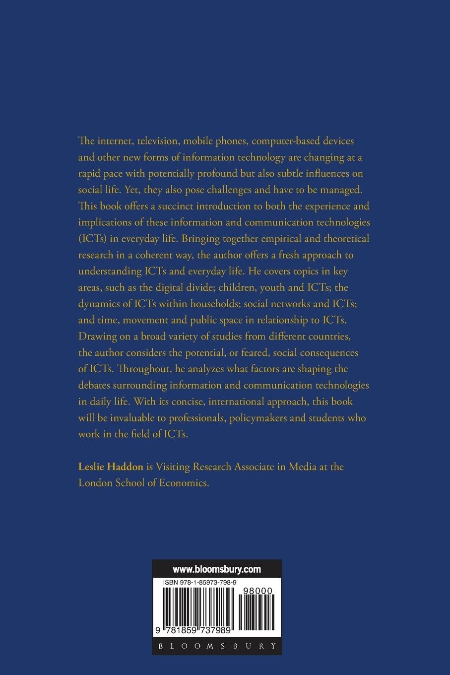 Rückseitencover Information and Communication Technologies in Everyday Life