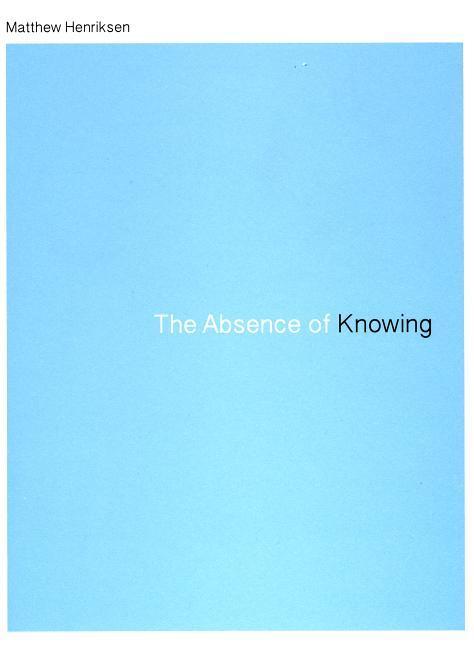 Vorderes Coverbild The Absence of Knowing