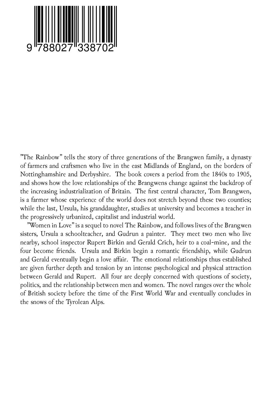 Rückseitencover The Rainbow & Women in Love