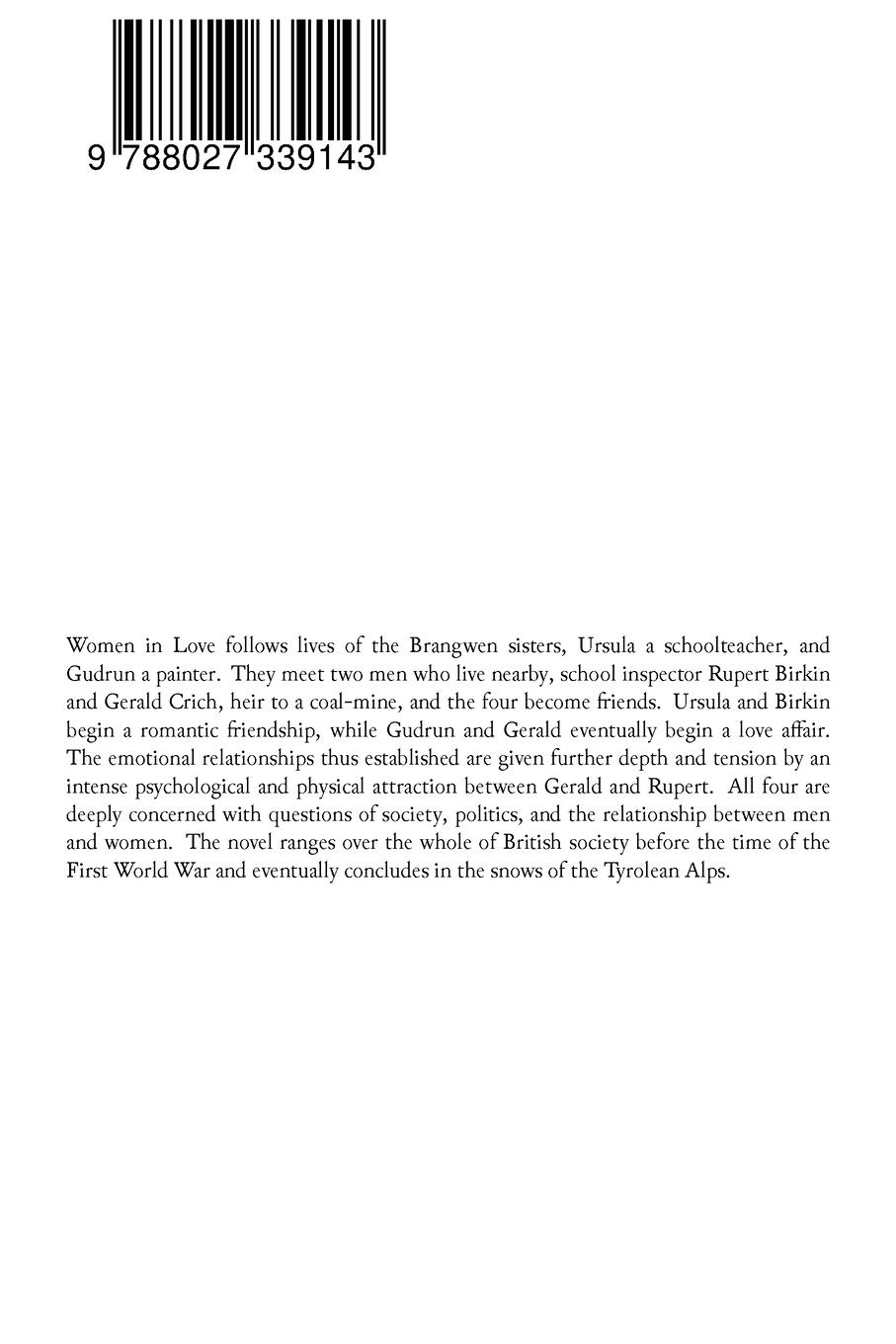 Rückseitencover Women in Love