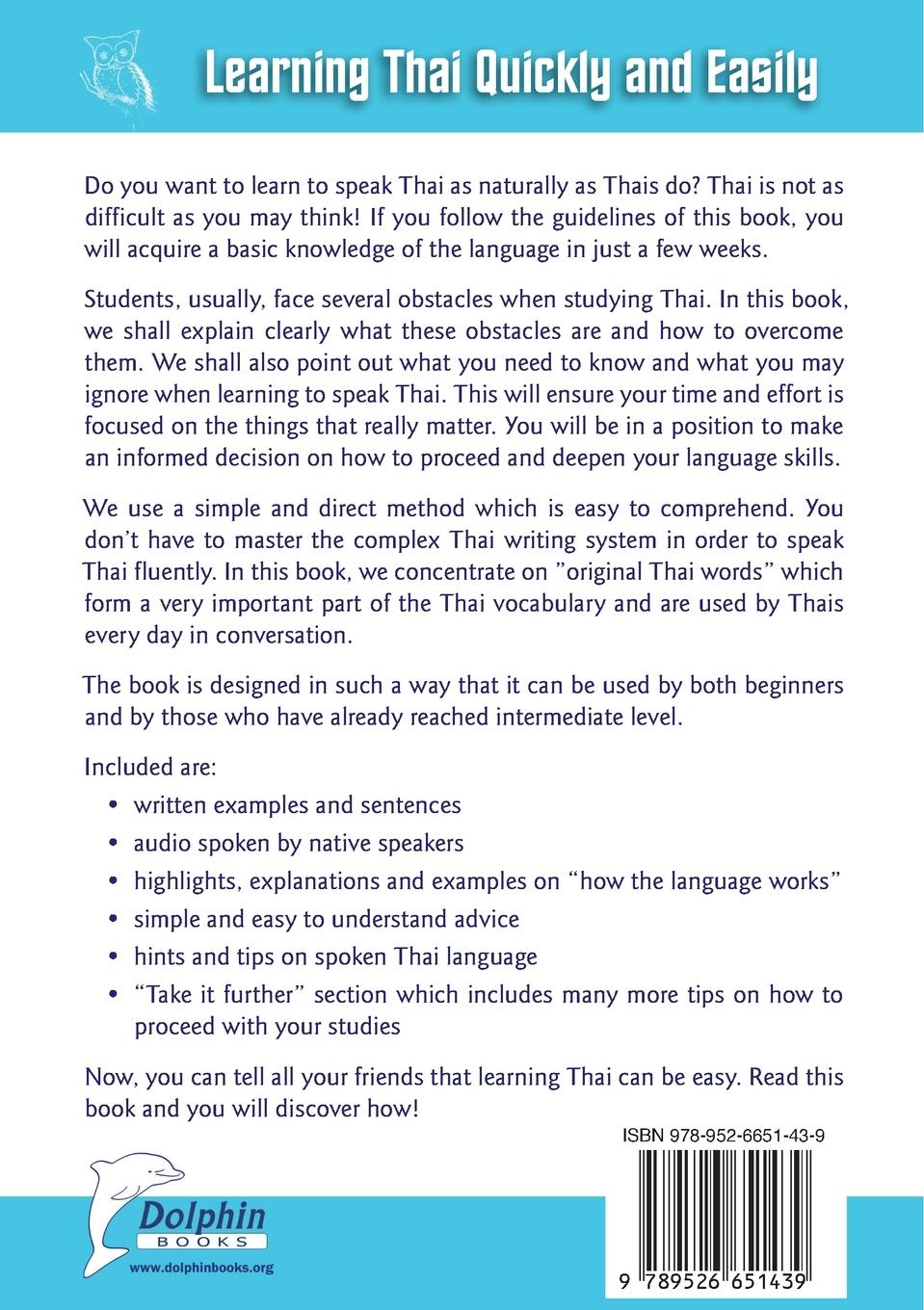 Rückseitencover Learning Thai with Original Thai Words