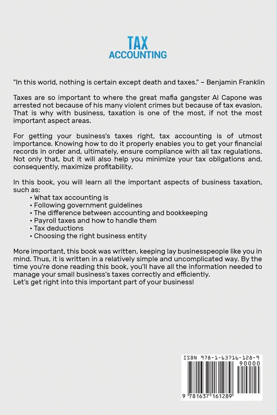 Rückseitencover Tax Accounting