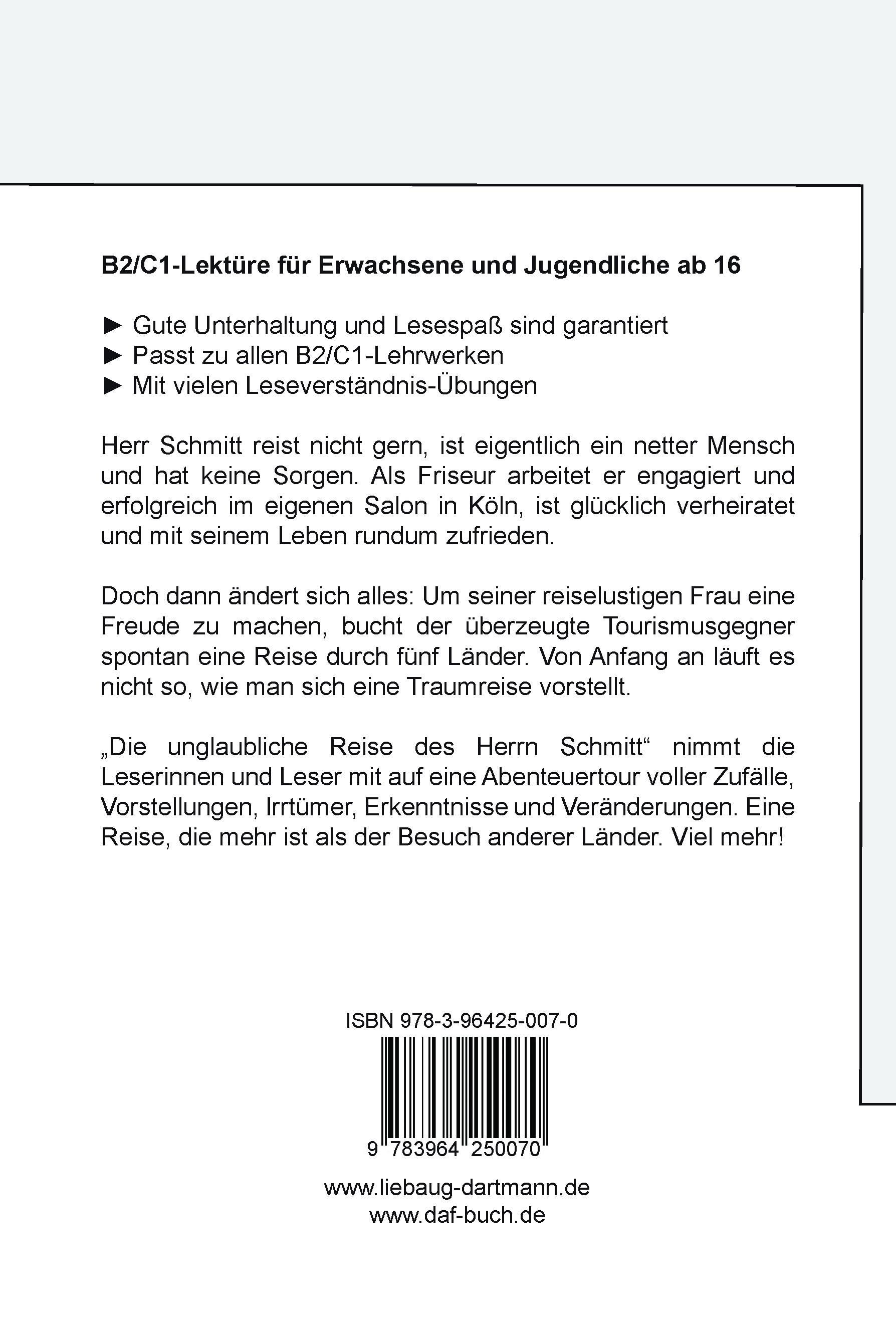 Rückseitencover Die unglaubliche Reise des Herrn Schmitt