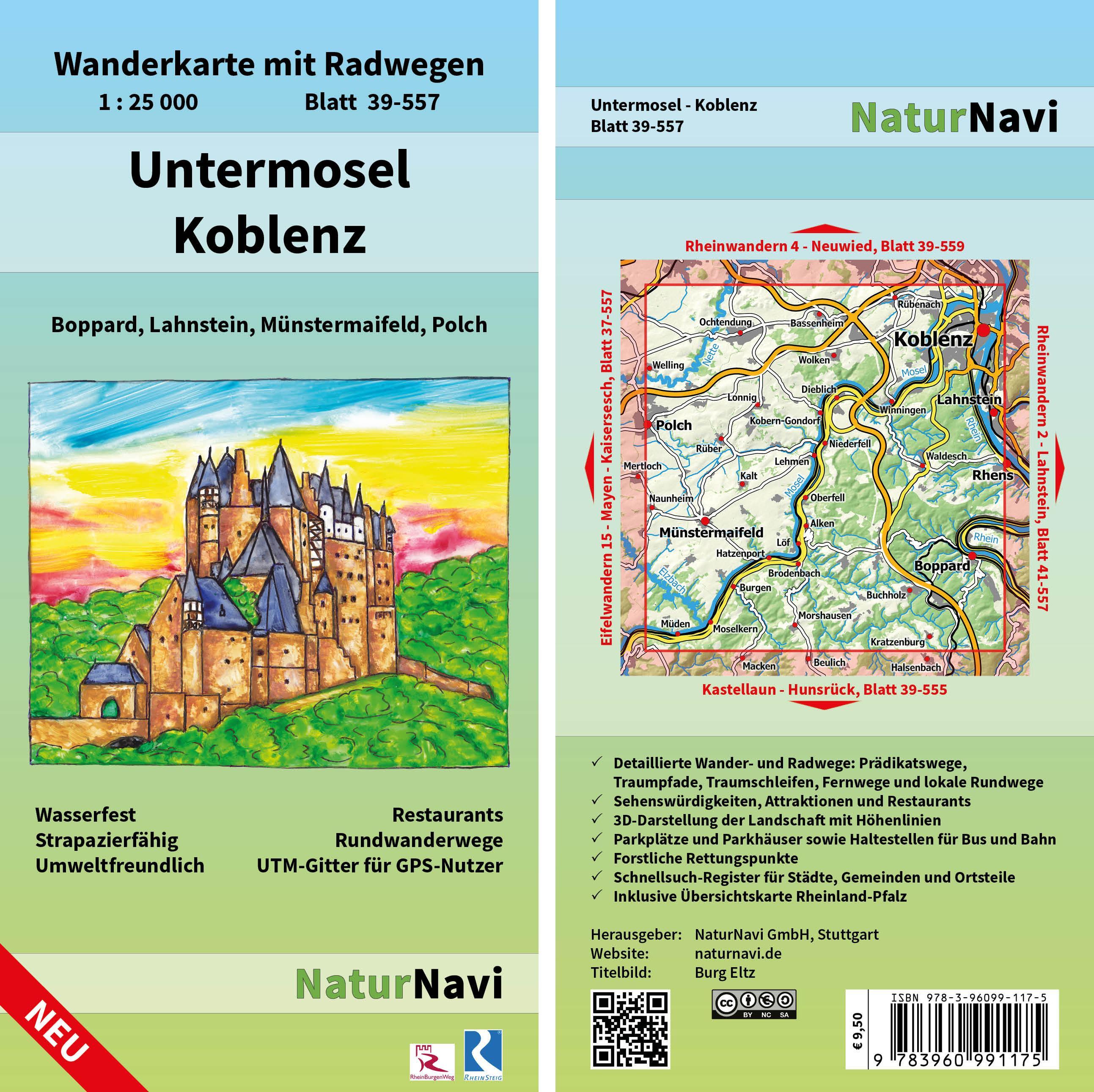 Vorderes Coverbild Untermosel - Koblenz 1: 25 000