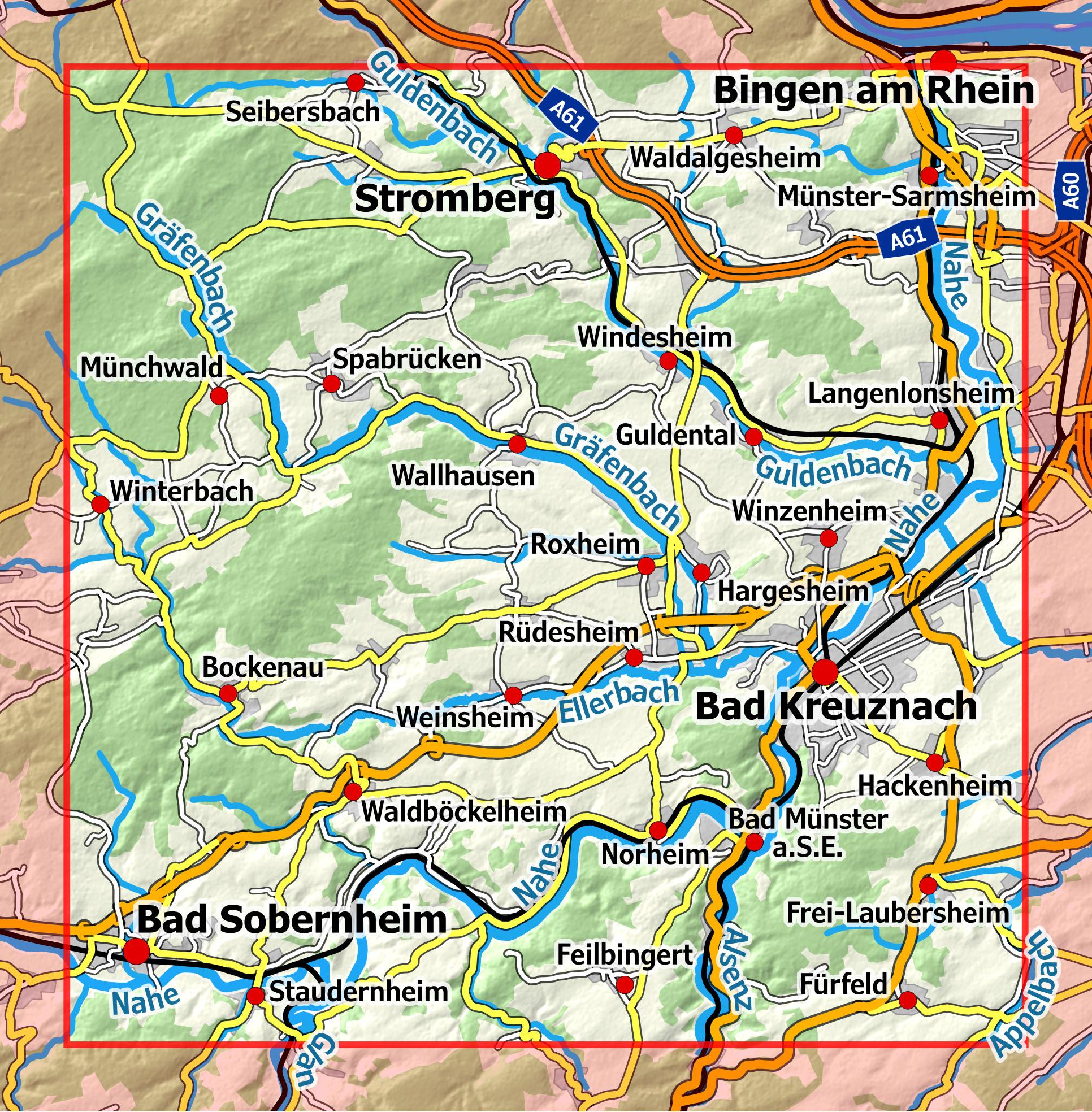 Beispielinhalt (Bild) Soonwald-Nahe 2 - Bad Kreuznach 1:25 000