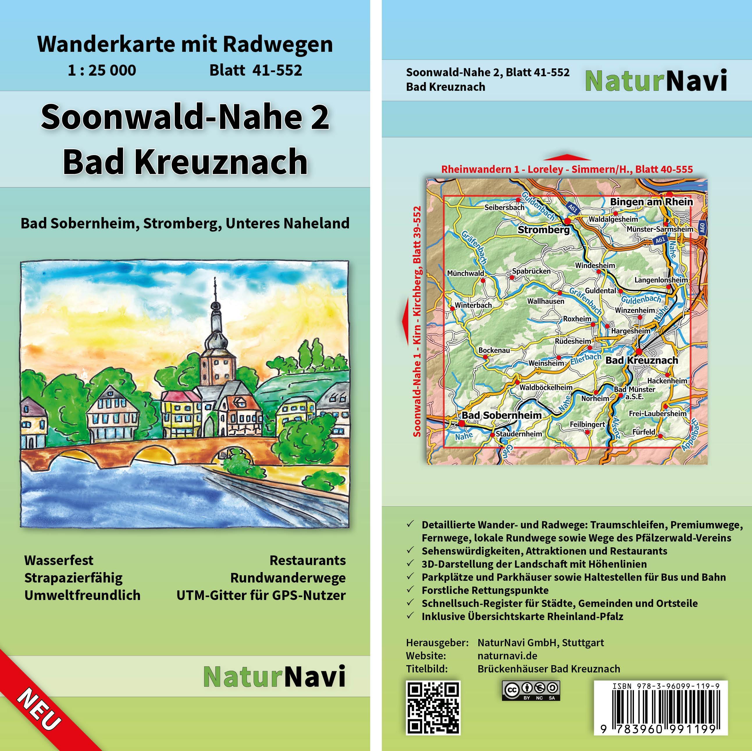 Vorderes Coverbild Soonwald-Nahe 2 - Bad Kreuznach 1:25 000