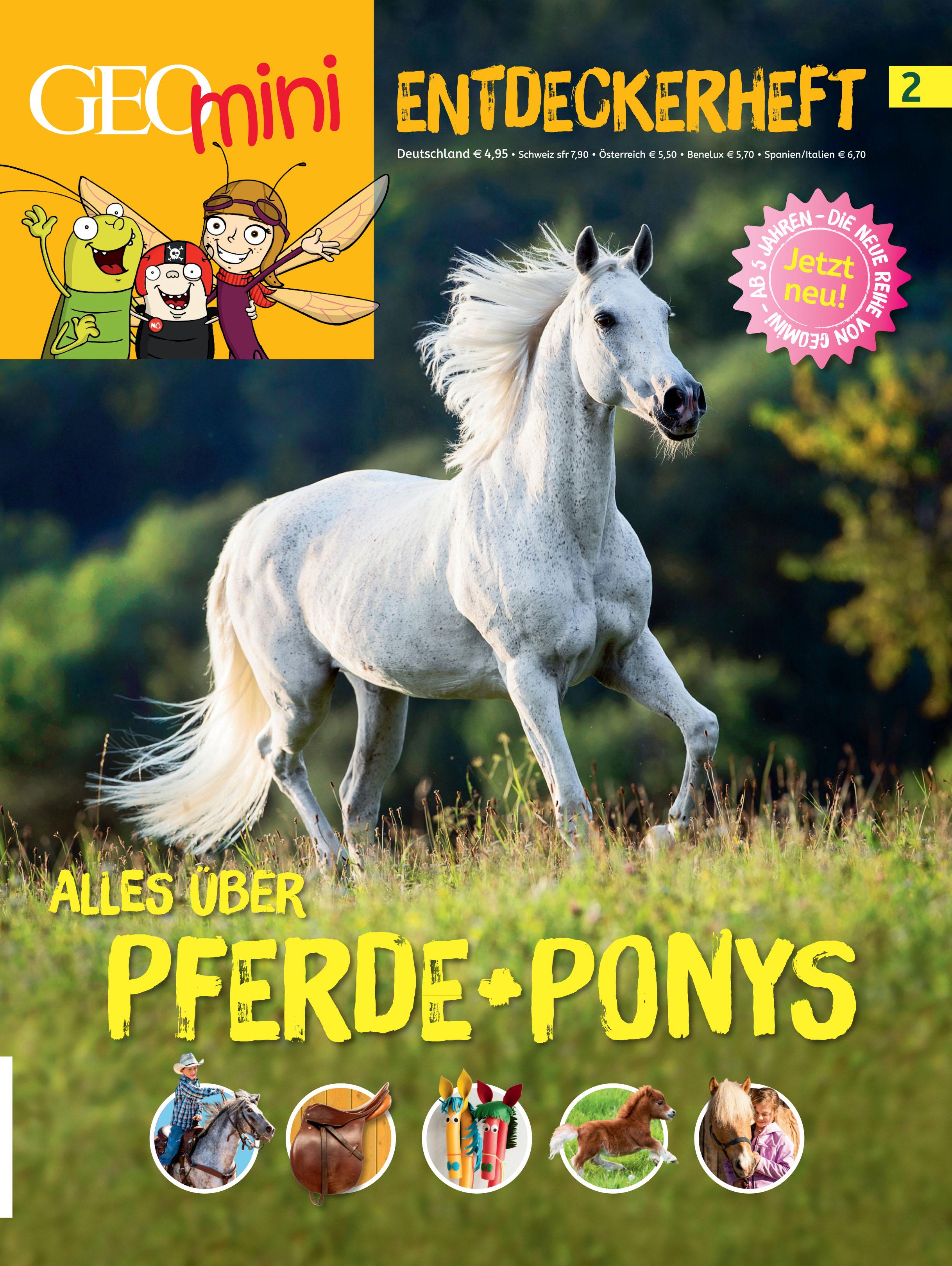 Vorderes Coverbild GEO mini Entdeckerheft 2/2016 - Alles über Pferde + Ponys