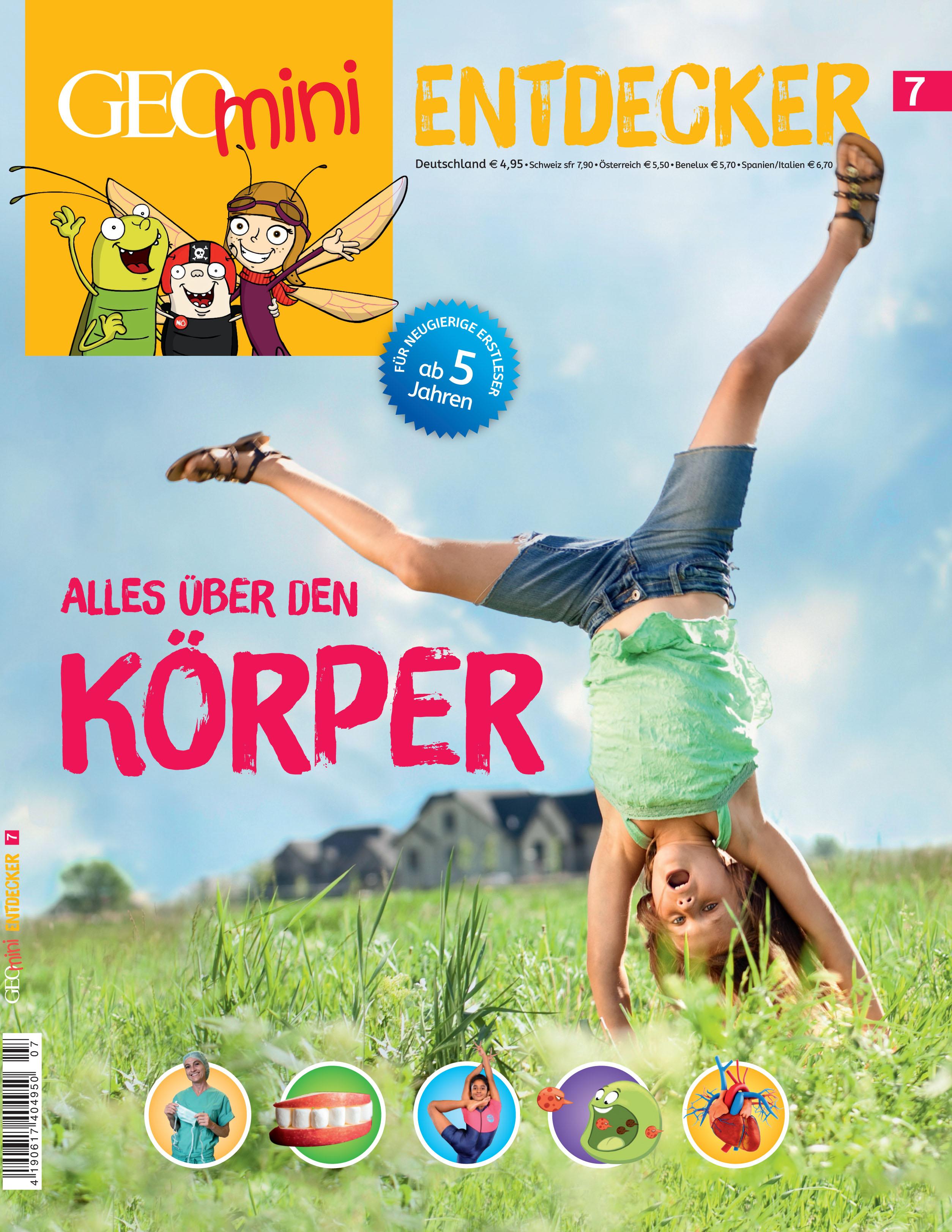 Vorderes Coverbild GEOlino mini Entdeckerheft 7/2017 - Alles über den Körper