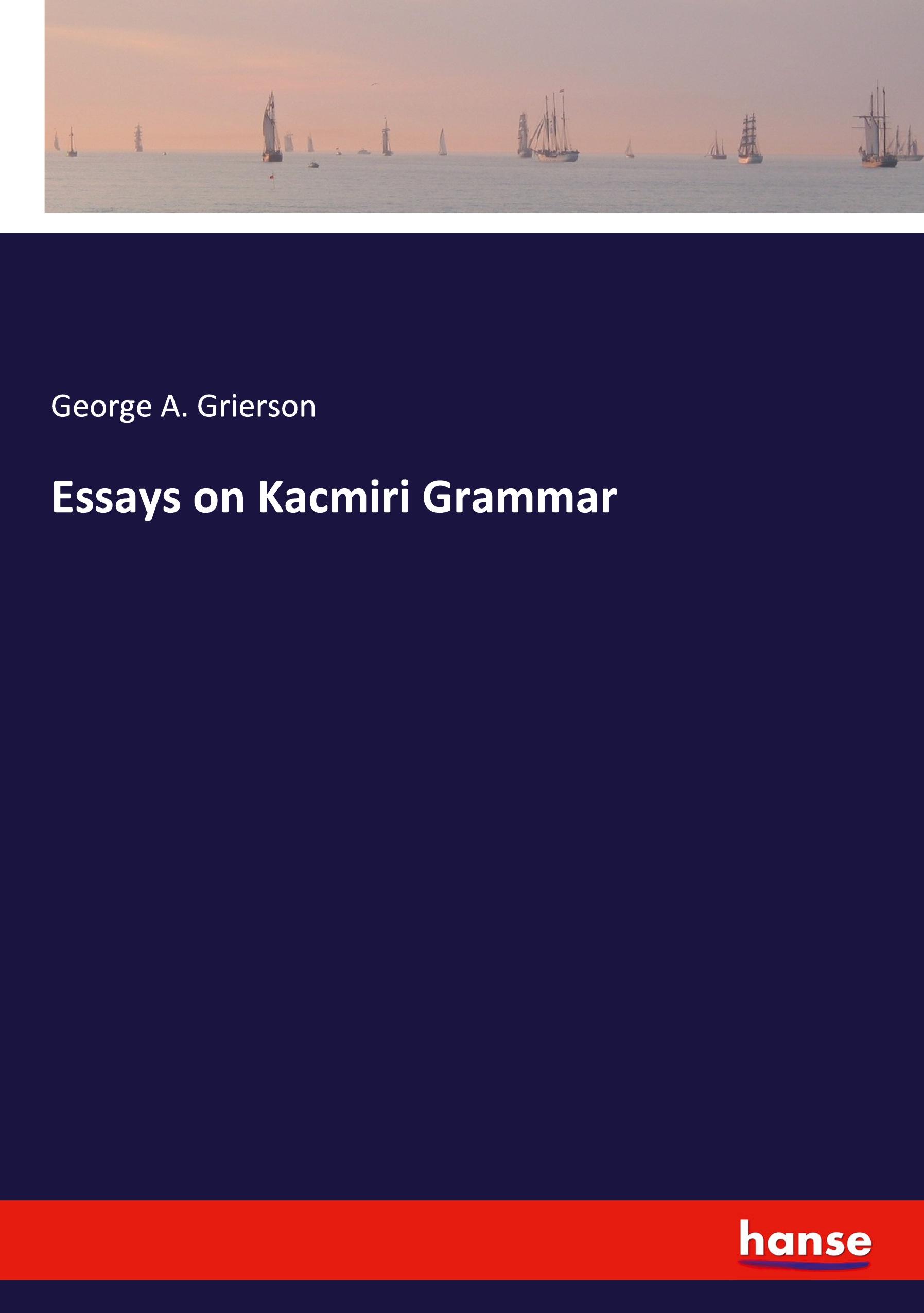 Vorderes Coverbild Essays on Kacmiri Grammar