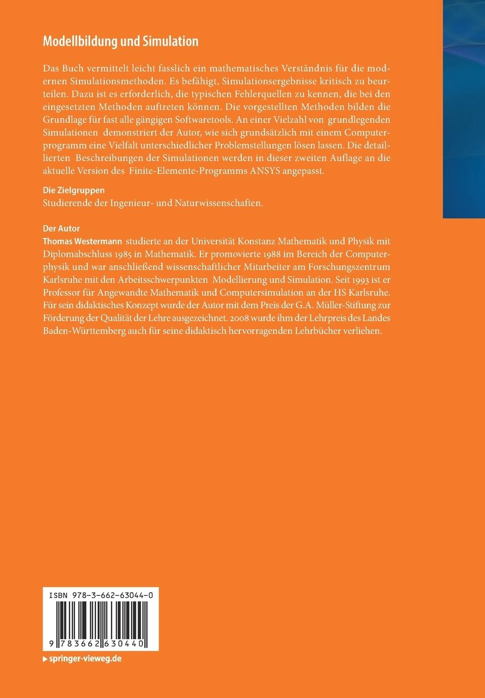 Rückseitencover Modellbildung und Simulation