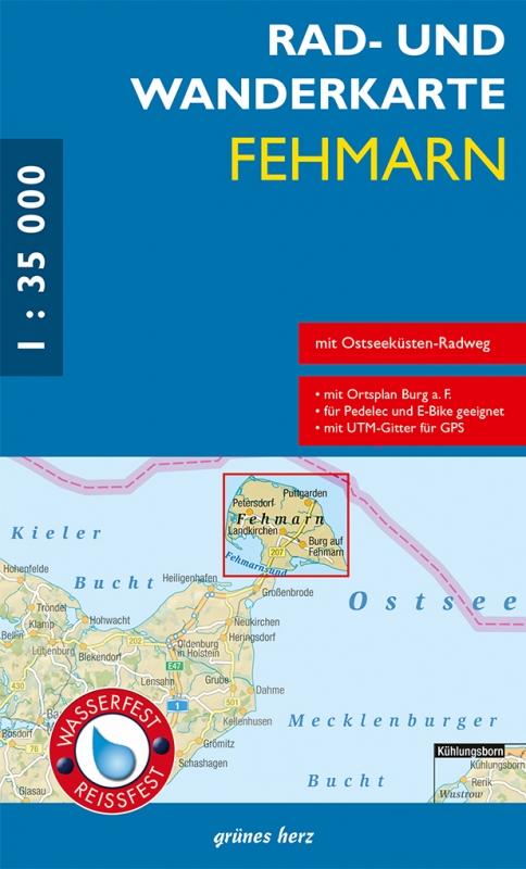Vorderes Coverbild Rad- und Wanderkarte Fehmarn 1:35 000