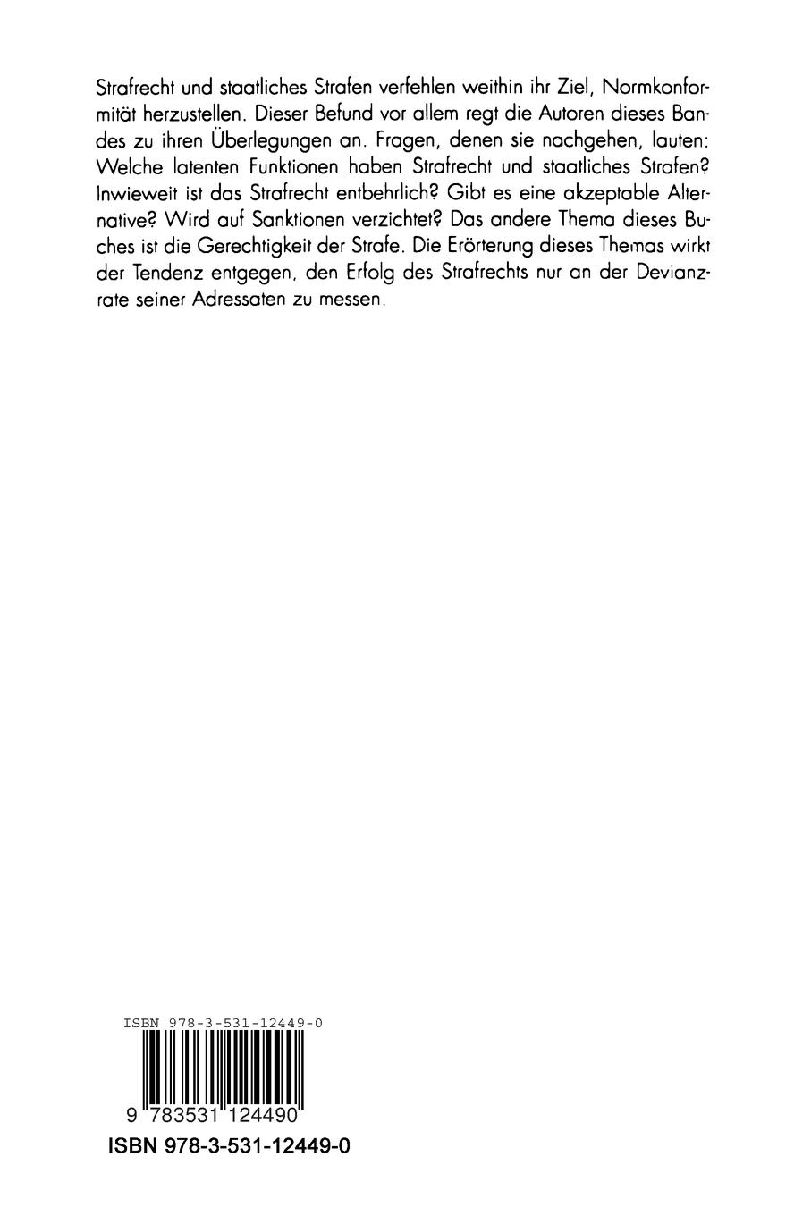 Rückseitencover Muß Strafe sein?