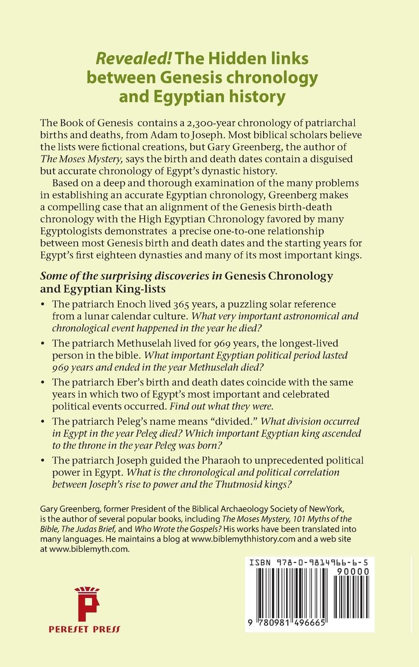 Rückseitencover Genesis Chronology and Egyptian King-Lists