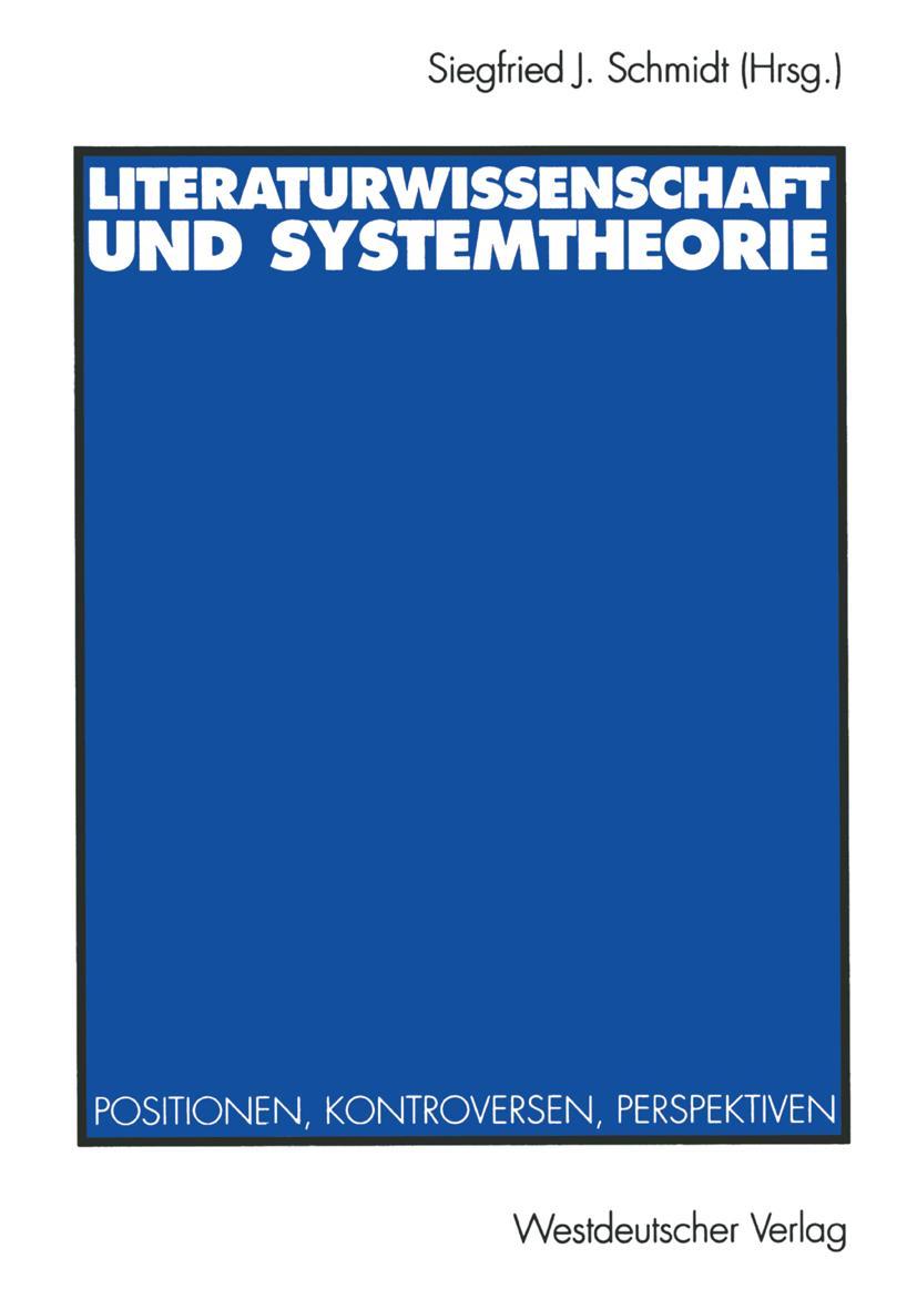 Vorderes Coverbild Literaturwissenschaft und Systemtheorie