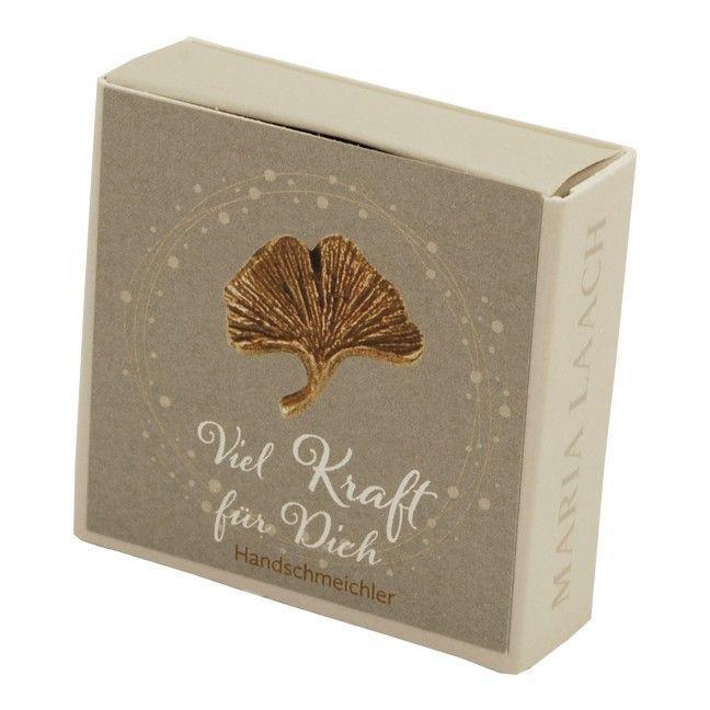 Vorderes Coverbild Handschmeichler Gingko, in Schachtel "Viel Kraft für dich"