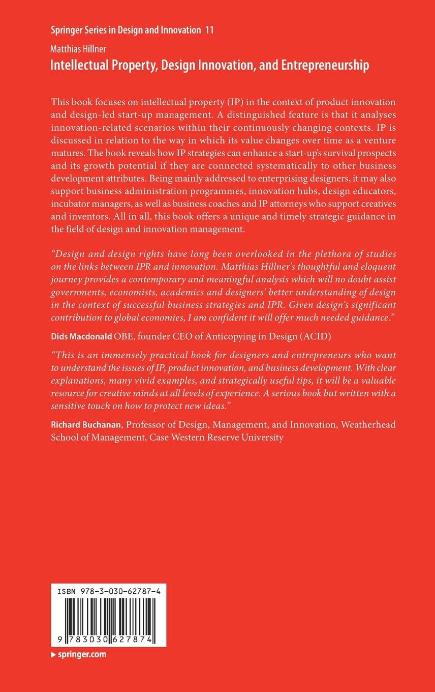 Rückseitencover Intellectual Property, Design Innovation, and Entrepreneurship