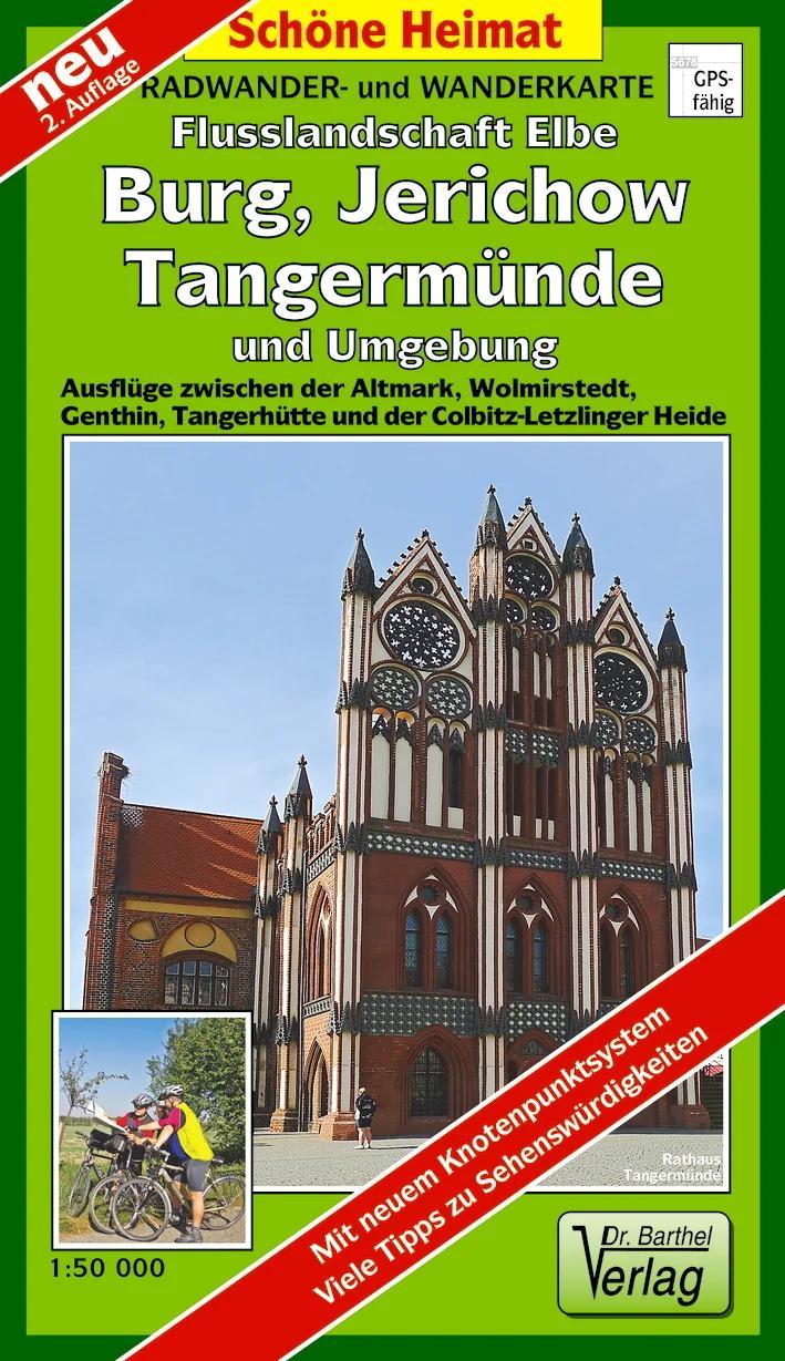 Vorderes Coverbild Radwander- und Wanderkarte Flusslandschaft Elbe. Burg, Jerichow, Tangermünde und Umgebung 1 : 50 000