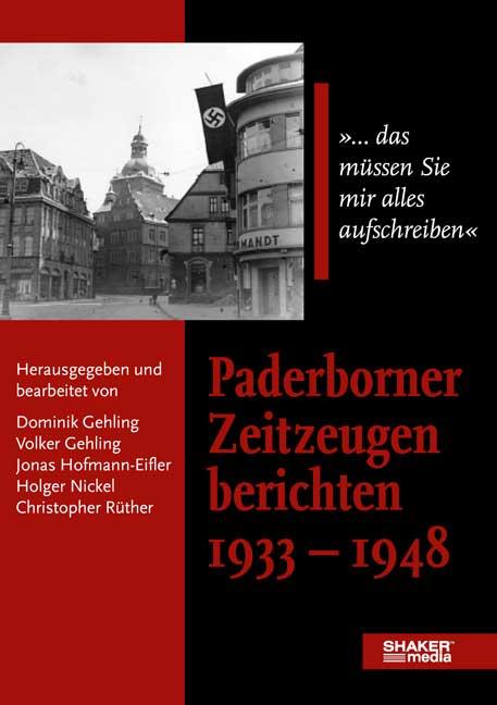 Vorderes Coverbild Paderborner Zeitzeugen berichten 1933 - 1948
