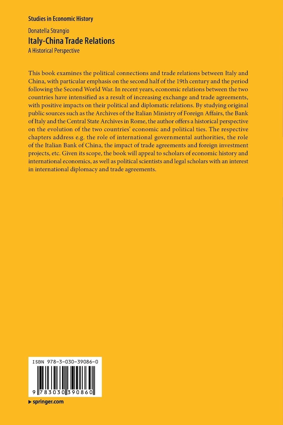 Rückseitencover Italy-China Trade Relations
