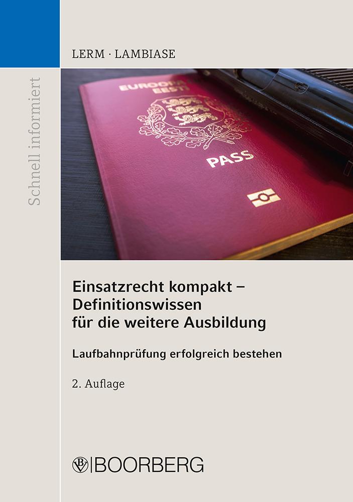 Vorderes Coverbild Einsatzrecht kompakt - Definitionswissen für die weitere Ausbildung