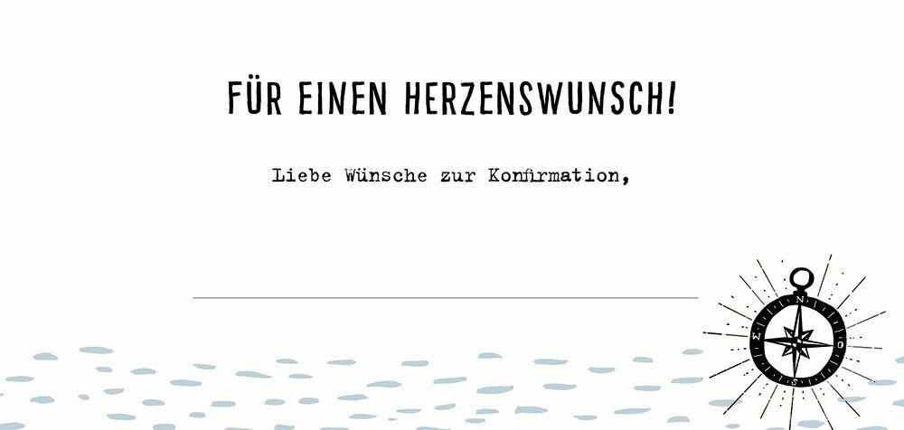 Beispielinhalt (Bild) Kuvert für einen Geld- oder Gutschein - Zu deiner Konfirmation