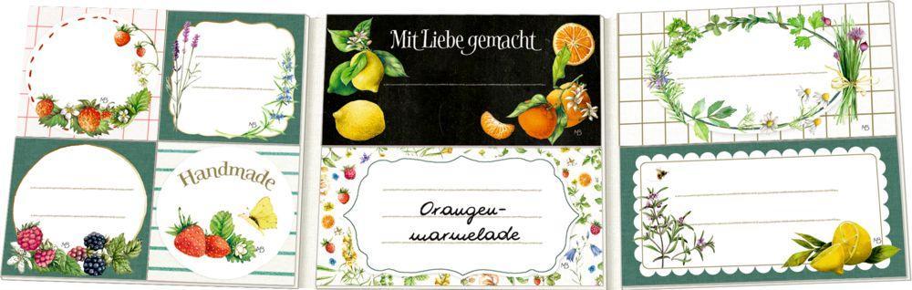 Beispielinhalt (Bild) Etikettenbüchlein - Einmach-Etiketten (Marjolein Bastin)