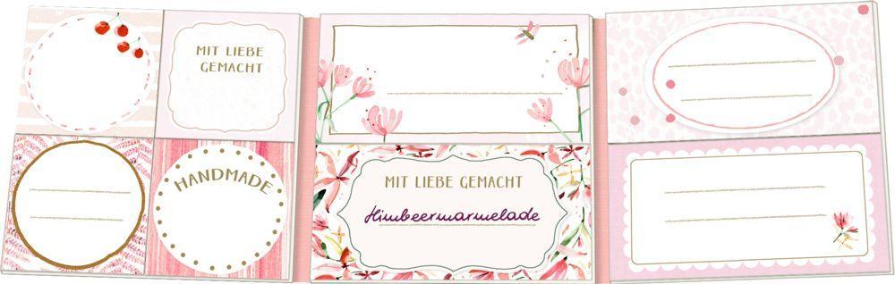 Beispielinhalt (Bild) Etikettenbüchlein - Einmach-Etiketten (All about rosé)